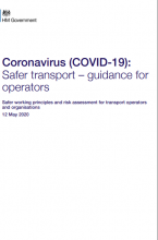 Coronavirus (COVID-19): Safer transport – guidance for operators: Safer working principles and risk assessment for transport operators and organisations